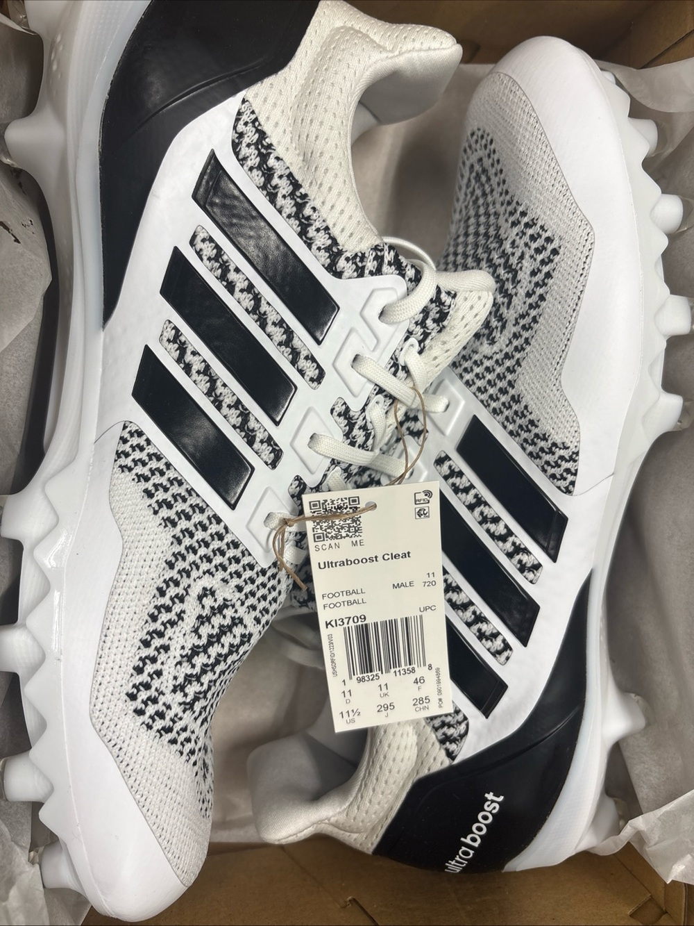 adidas Ultraboost Cleat - White & Black 2026